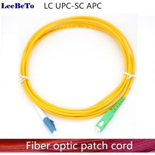 5Pcs/lot LC/UPC to SC/APC Fiber Optic Patch Cord Cable LC-SC Jumper Single Mode Simplex 2.0mm Optical