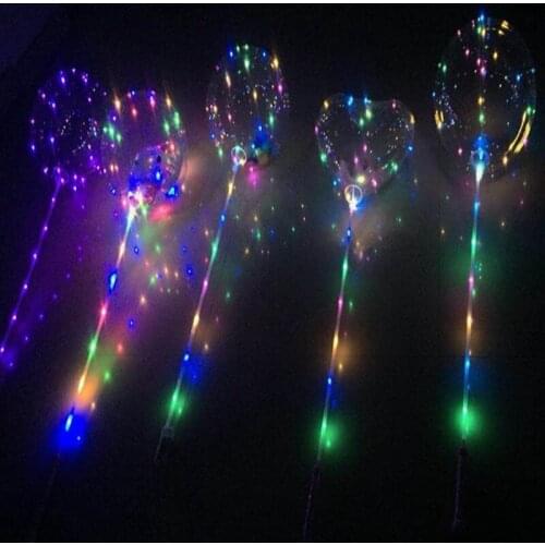 50sets/lot 18 inch & 20inch Led Balloon Christmas 3M Bubble Balloons Wedding Decoration Baloon Kids Gifts Wedding Party Supplies