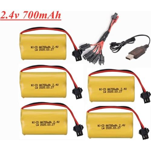 2.4v 700mah NiCD Battery For Rc toys Car Tanks Trains Robot Boat Gun parts Ni-CD AA 700 mah 2.4 v Rechargeable Battery