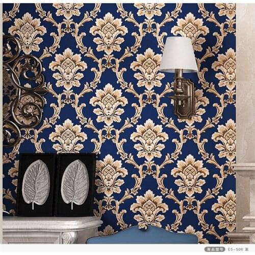 Beibehang European non-woven luxury 3D relief three-dimensional wallpaper living room bedroom TV background wall warm wallpaper