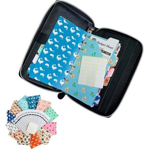 Cash Envelope Wallet Planner Budget System Wallet, Waterproof and Lightweight, 12 Budget Envelopes with 12 Budget Sheets