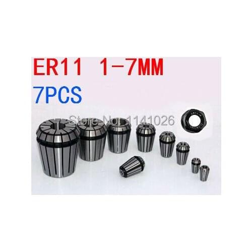 Free Shipping 7PCS for Choose ER ER11 Collet Chuck for Spindle Motor Engraving/Grinding/Milling/Boring/Drilling/Tapping