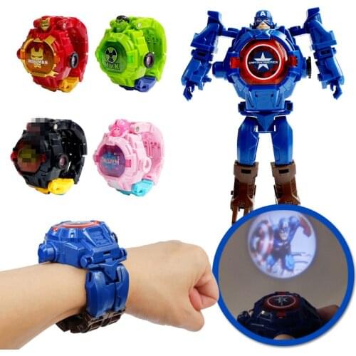 New Disney Spiderman Frozen Childrens Watch Action Figures For Kids Marvel Ironman Superhero Watch Anime Figures Boys Girls Gift