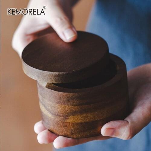 Wooden BBQ Spice Storage Box Spice Shaker Jar Sugar Salt Pepper Herbs Toothpick Bottle With Lid For Kitchen Accessories