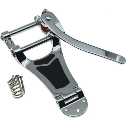 Dopro Chrome Guitar Vibrato Tremolo Bridge Tailpiece for Arch Top Jazz Les Paul Guitar