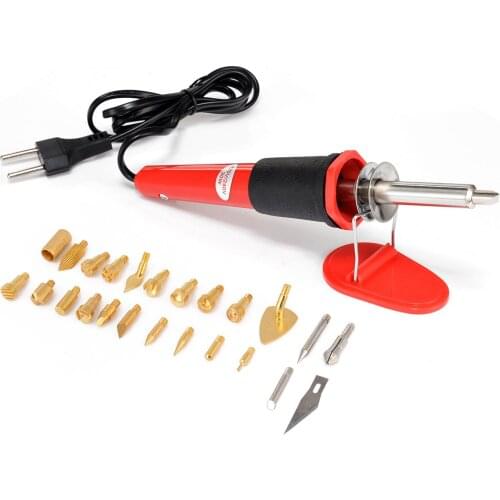 Mayitr 220-240V 30W Electric Soldering Iron Wood Burning Pen Tip Kit Set Embossing Engraving Craft Tool for Woodworking