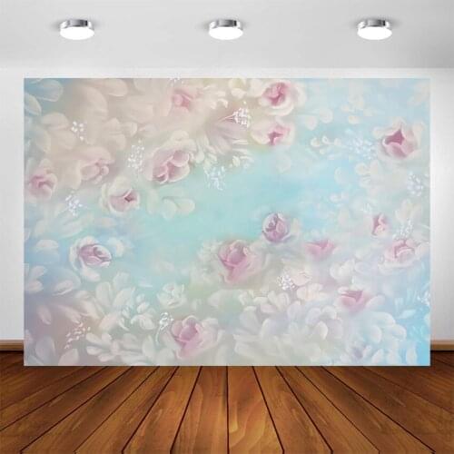 Newborn Photography Backdrop Painting Small Floral Baby Child Portrait Flowers Photo Background for Photo Studio Photocall