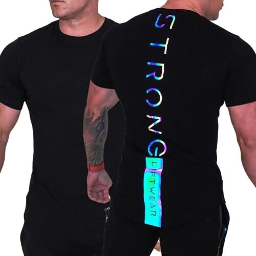 Men Cotton Summer Short Sleeve T Shirt Discolor Print Funny Shirt Ropa De Hombre 2021 Gyms Fitness Casual Harajuku T-Shirt Tee
