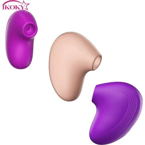 IKOKY Nipple Sucking Vibrator Clit Vagina Clitoris Stimulator 10 Frequency Oral Sex Blowjob Vibrating Sex Toys for Woman