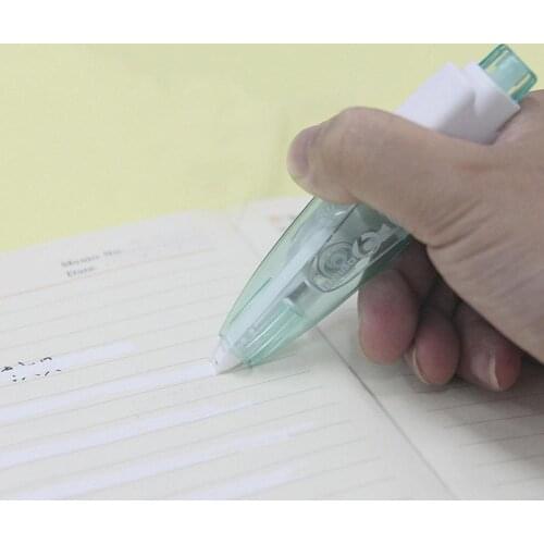 Press White Corrector Pen Special Design 5mm*6m White Tape Pen School Correction Office Stationery Supplies O5E2