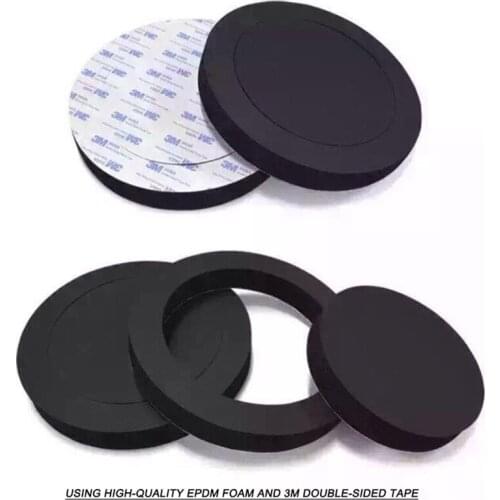 3M Glue Car Sound Insulation Pad Insulation Cotton Foam Sticker 19.6cm Sound Insulation Ring Bass Ring Speaker Pad