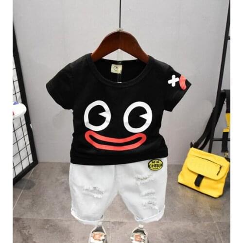 2PCS Boys Children Set Summer Boy Shorts Clothing Cartoon T-Shirt + Shorts Pants For Kids Baby Cotton Suit 2-6Years