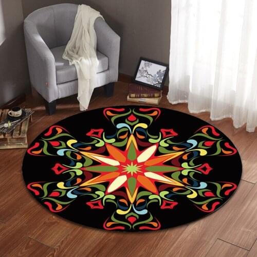 Retro Style Round Decor Rugs And Carpets For Home Living Room Cartoon Floor Mat Carpet Bedroom Study Printen Rug Personality