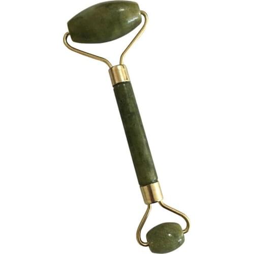 1pc Double Head Facial Massage Roller Jade Face Slimming Body Head Neck Nature Device Skincare Guasha Neck Back Jawline Tools