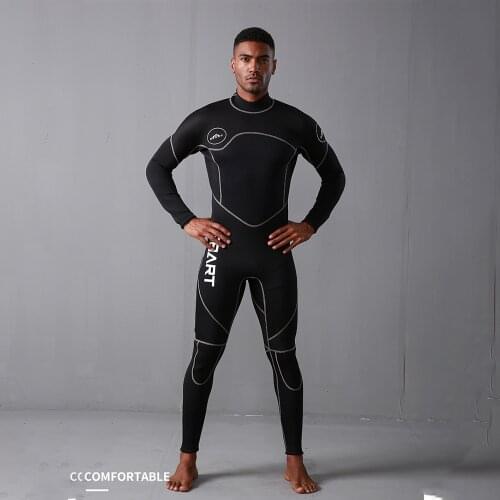 3MM neoprene Wetsuit Scuba deep diving suit spearfishing Snorkeling Surfing one piece set Cold-proof swimsuit Long Sleeve