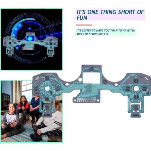 Newest 12.9 * 4.9cm / 5 * 1.9in Simple installation Conductive Film Keypad Repair Part For PlayStation 4 For PS4 Controller