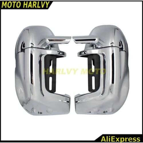 New Vivid chrome Painted Lower Vented Leg Fairings Glove Box For Harley Road King Tour Electra Glide