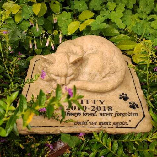 Pet Memorial Stones Personalized Name Date Cat Memorial Stones Tombstones Outdoors or Indoors for Garden Backyard Grave Markers