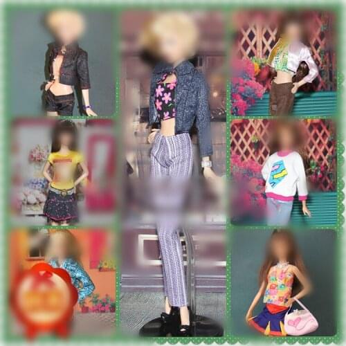 30cm Doll Dress Fashion Clothes handmade outfit For Barbie Doll Accessories Baby Toys Best Girl' Gift