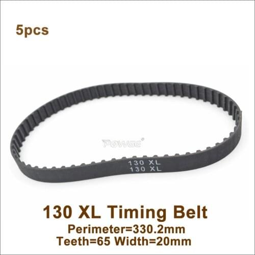 130 XL Synchronous Belt Width=20mm Perimeter 330.2mm XL Rubber Closed-Loop Belt Inch Trapezoid 130-XL Timing Belt