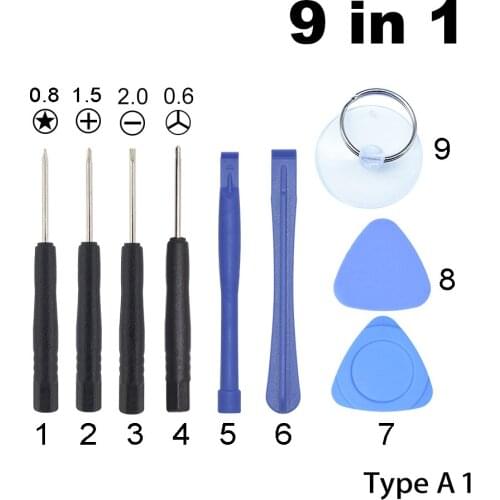 With 0.6 Y 0.8 Pentalobe 1.5 Phillips Mini Screwdriver Set Standard 9 in 1 Opening Tools Kit For iPhone 7 8 X Repair Tool 700set
