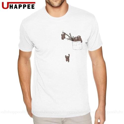 Pocket Sloth Family Tee Team America Tees Shirt Men Short Sleeves Cheap Brand Clothing