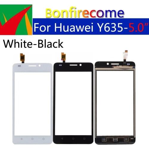 10Pcs\lot 5.0" Touchscreen For Huawei Y635 Y635-L01\L02\L03 Touch Screen Panel Sensor Digitizer LCD Glass Lens Panel Replacement