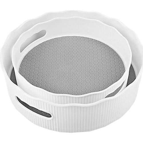 Lazy Susan Turnable 2 Pack,Spinning Spice Condiment Rack/Makeup Holder Organizer for Kitchen/Bathroom Countertop Storage