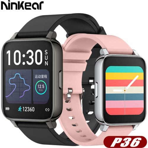 Ninkear P36T Smart Watch 1.69 Inch BT-5.0 Health Sleep Monitor Sports Tracker Mens and Womens Smart Watch for Apple Android