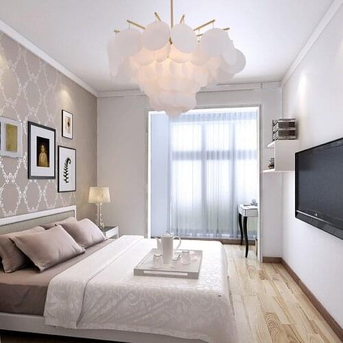 Modern led crystal led stone luminaria pendente nordic lamp ring lamp retro lamp hang bedroom