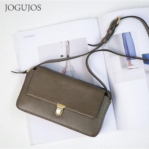 Han Edition Fashion Leather Contracted Luxury Handbags Women Bags Retro First Layer Cowhide Bag Soft Cowhide Shoulder Bags