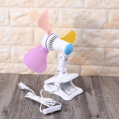 220V 10.24inch Mute Electric Clip on Fan Table Desk Fan for Office Bedroom Bed Dining Room Dormitory not support AC 110V