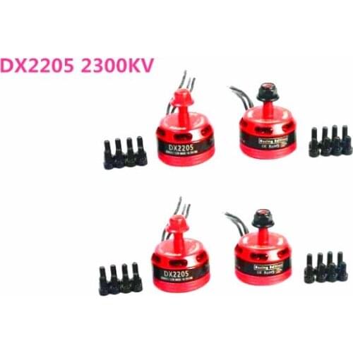 High Quality 4pcs Racing Edition 2205 DX2205 BR2205 2300KV 2-4S Brushless Motor CW/CCW For QAV250 ZMR250 260 280 RC Model