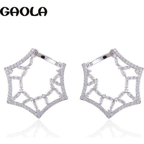 GAOLA Fashion Women Jewelry Geometric Zirconia Minimalist Cute Stud Earrings GLE5713