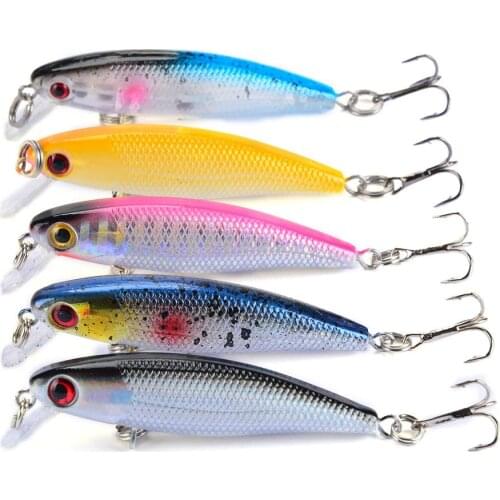 1Pcs Minnow Fishing Lures Hard Bait 6.5cm 5g Jig wobbler Bass Pike Lure Plastic Artificial Baits for Fishing Tackle Crankbait