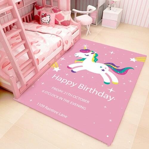 Cartoon Unicorn Pattern 3D Carpets For Living Room Bedroom Area Rugs Kids Room Game Soft Carpet Child Computer Chair Floor Mats