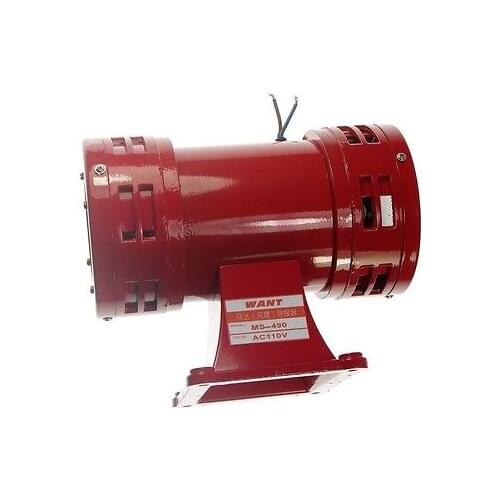 DC 12V 24V AC 110V 220V 150db Motor Driven Air Raid Siren Metal Horn Double Industry Boat Alarm MS-490 1.9/1A