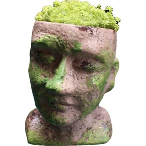 Big Cement Human Planter Garden Decoration Flower Pot Silicon Molds 3D Resin Art Clay Craft Concrete Ashtray Vase Silicone Mould