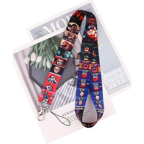 Flyingbee Horror Killer Keychain Tags Strap Neck Lanyards For Keys ID Card Pass Gym Phone USB Badge Holder DIY Hang Rope X2139