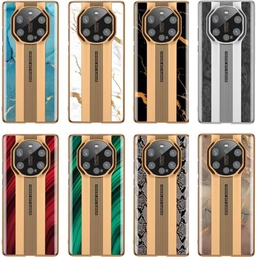 For Huawei Mate 40RS Porsche Design Phone Cover Luxury Tempered Glass Painted Plated Hard Full Cover For Huawei Mate 40 RS Case