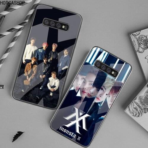 Monsta X KPOP Boy Phone Case Tempered Glass For Samsung S20 Plus S7 S8 S9 S10 Plus Note 8 9 10 Plus