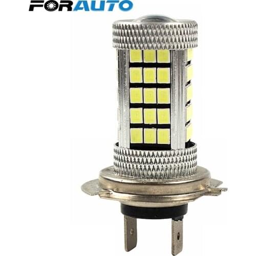 FORAUTO H7 63-LEDs Car Headlight High Power Fog Lamps Car Styling LED Super Bright Headlamp Auto Accessries