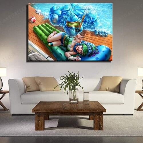 Art Modern Wall Poster Art Print Oil Painting on Canvas Home Decor Wall Decoration Canvas Art Zac Riven League Of Legends