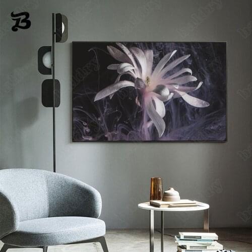 Canvas Painting Wall Art Plant Landscape Painting Abstract Flowers Blooming Posters and Prints for Living Room Home Decoration