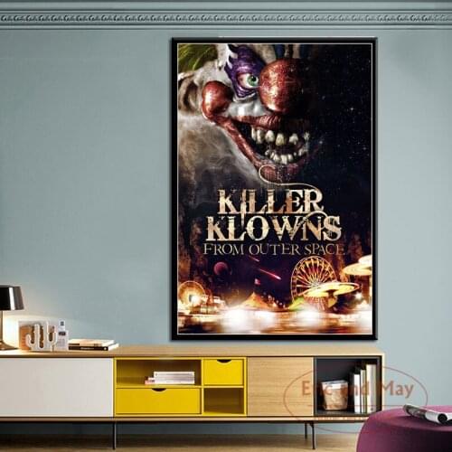 Killer Klowns From Outer Space Canvas Painting Posters And Prints Wall Pictures For Living Room Vintage Decorative Home Decor