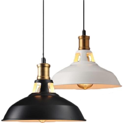 Loft creative American retro industrial style cafe restaurant bar table living room chandelier iron pot lid hanging lamp