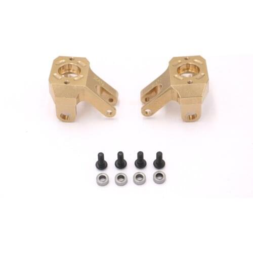 KYX Racing Heavy Duty Brass Front Steering Knuckles Upgrades Parts for RC Crawler Car Axial SCX10 II 90046 (Weight=41g Each)