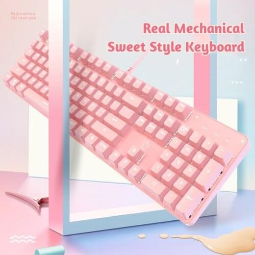 Eagiacme A300 Gamer Punk Keybaord Mechanical Gaming MX Blue Switch Keybaord With Anti-ghosting For PC/Laptop