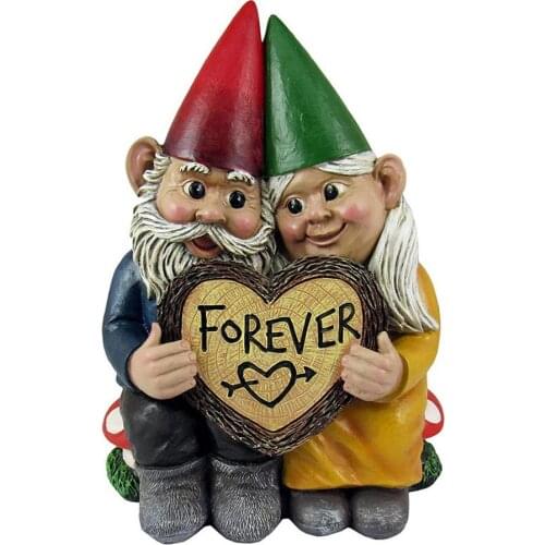 Mini Gnome Dwarfs Statues Funny Garden Gnome Figurine Resin Outdoor Art Sculture Desktop Bonsai Decoration Gifts for Couples