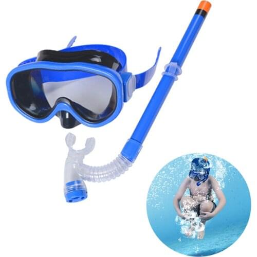 Fashion Children Swimming Glasses With Snorkel Underwater Sports Boys Girls Kids Diving Glass Breathing Tube Set WHShopp